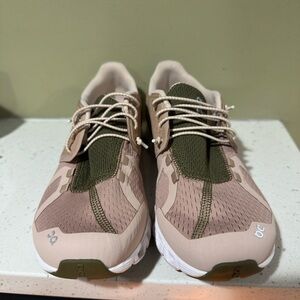On Running Women's Beige and Olive Athletic Shoes